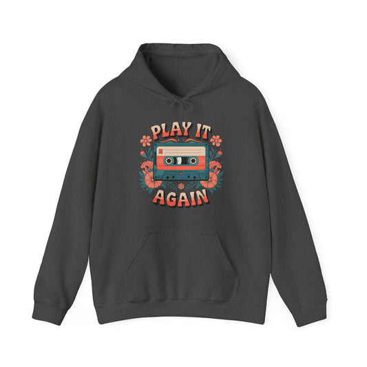 Retro Cassette Tape Hoodie - Play It Again