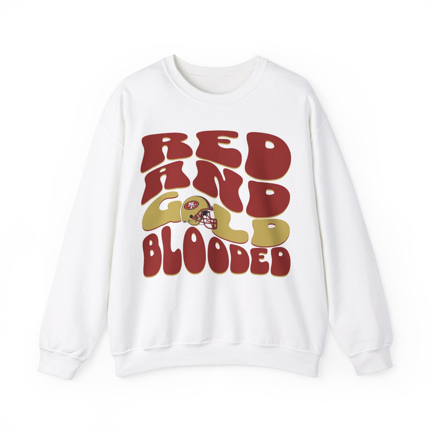 Red and gold blooded,San Francisco Football, San Francisco Football Shirt, Retro SF Football,San Francisco Football Sweatshirt