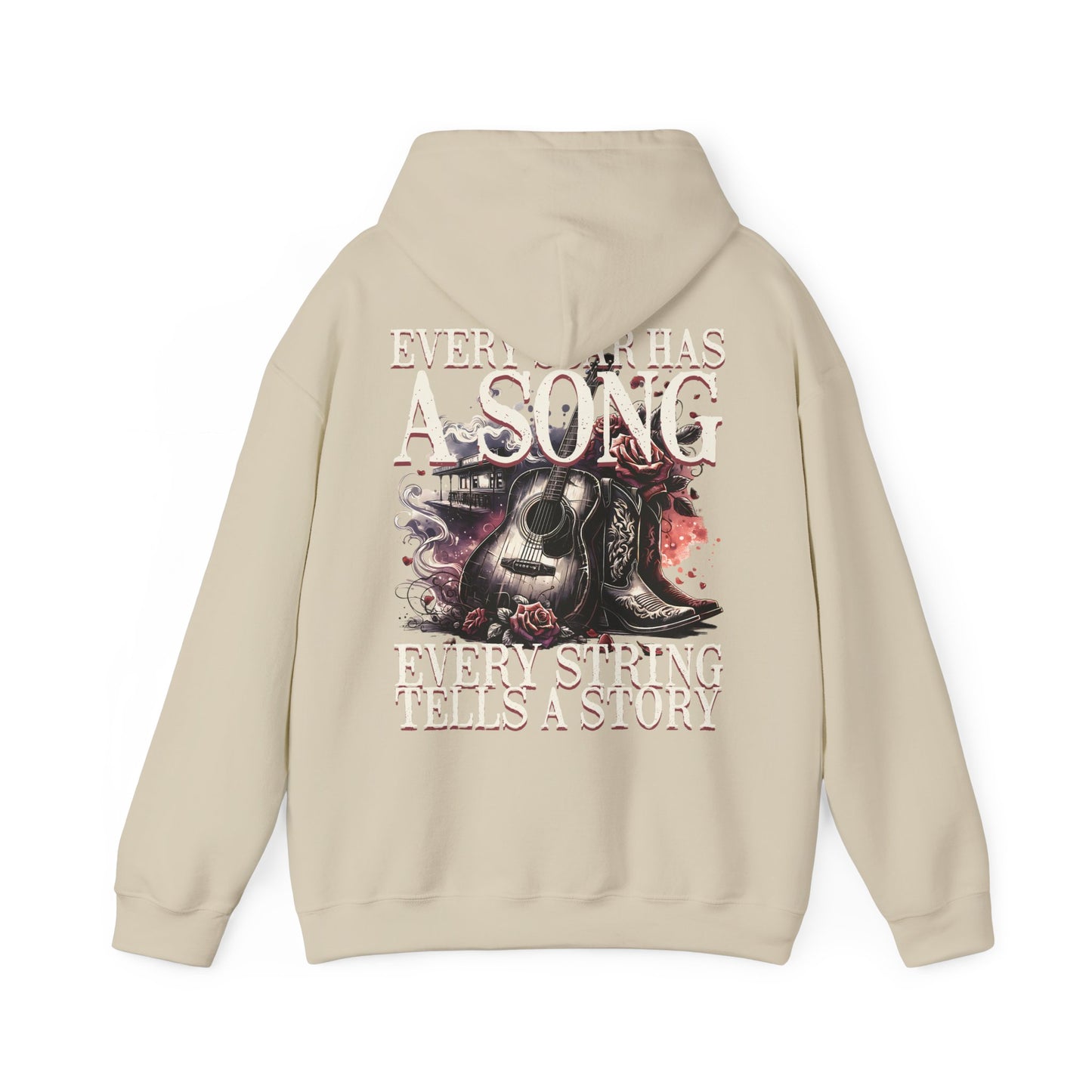 Hooded Sweatshirt - Every Scar Has A Song, Every String Tells A Story