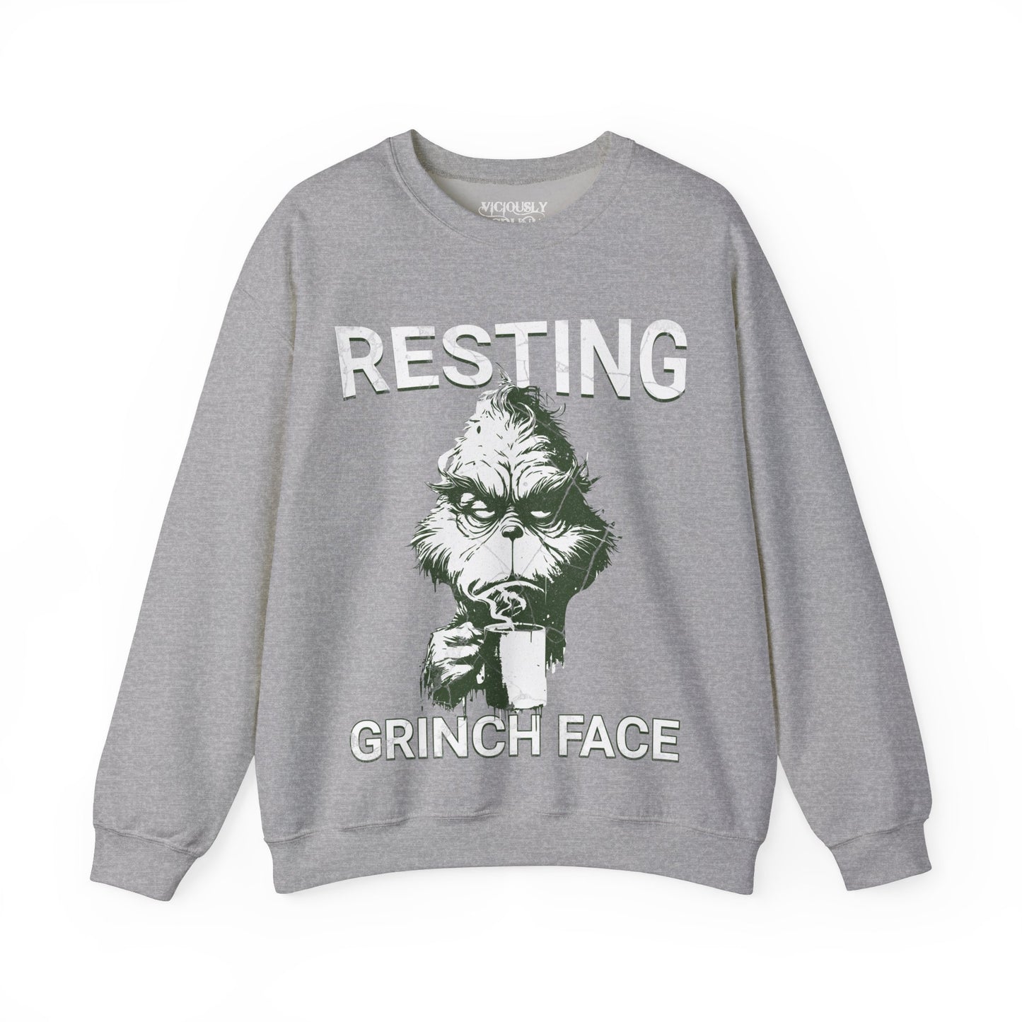 Grinch Resting Grinch Face- Sweatshirt