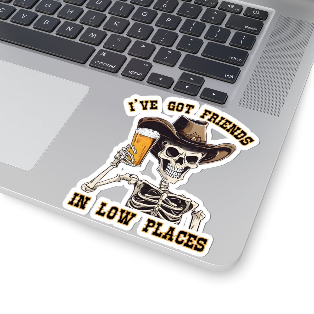 Stickers Cowboy Skeleton I've Got Friends in Low Places