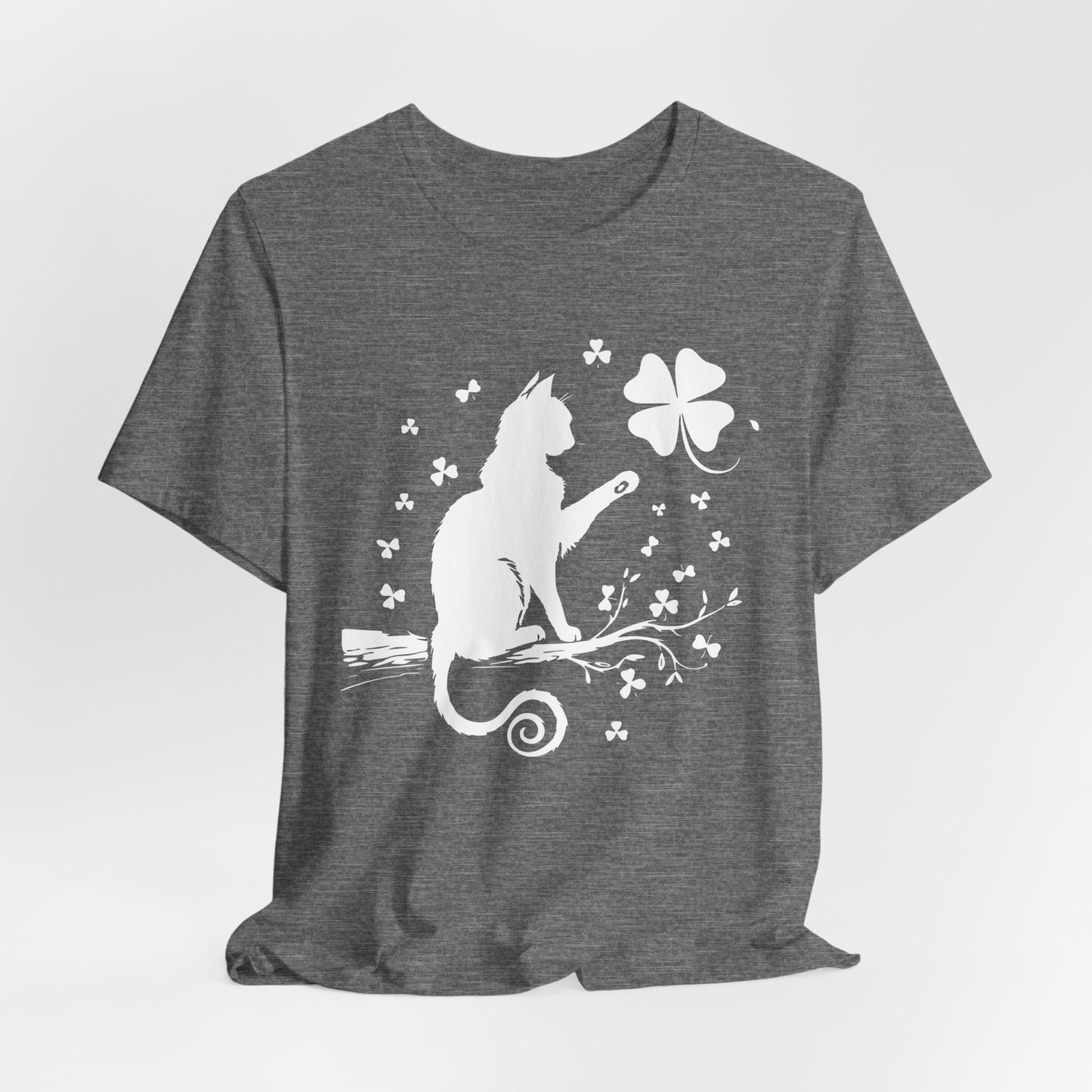 Cat  St. Patrick's Day Tee, cat St. patty's day, Lucky Cat Shirt, Shamrock Swatting, cat shirt, shamrock cat shirt, lucky cat shirt,