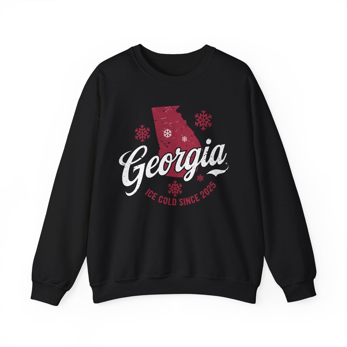 Georgia Ice Cold Since 2025 Sweatshirt, Snow Storm State Graphic shirt, Winter Weather Pullover Top, Souvenir Gift Apparel, Unisex Georgia
