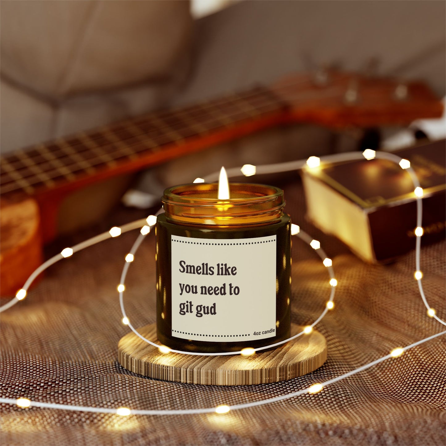 Gaming Candle - Coconut Apricot Wax Scented Candle - Smells Like You Need to Git Gud