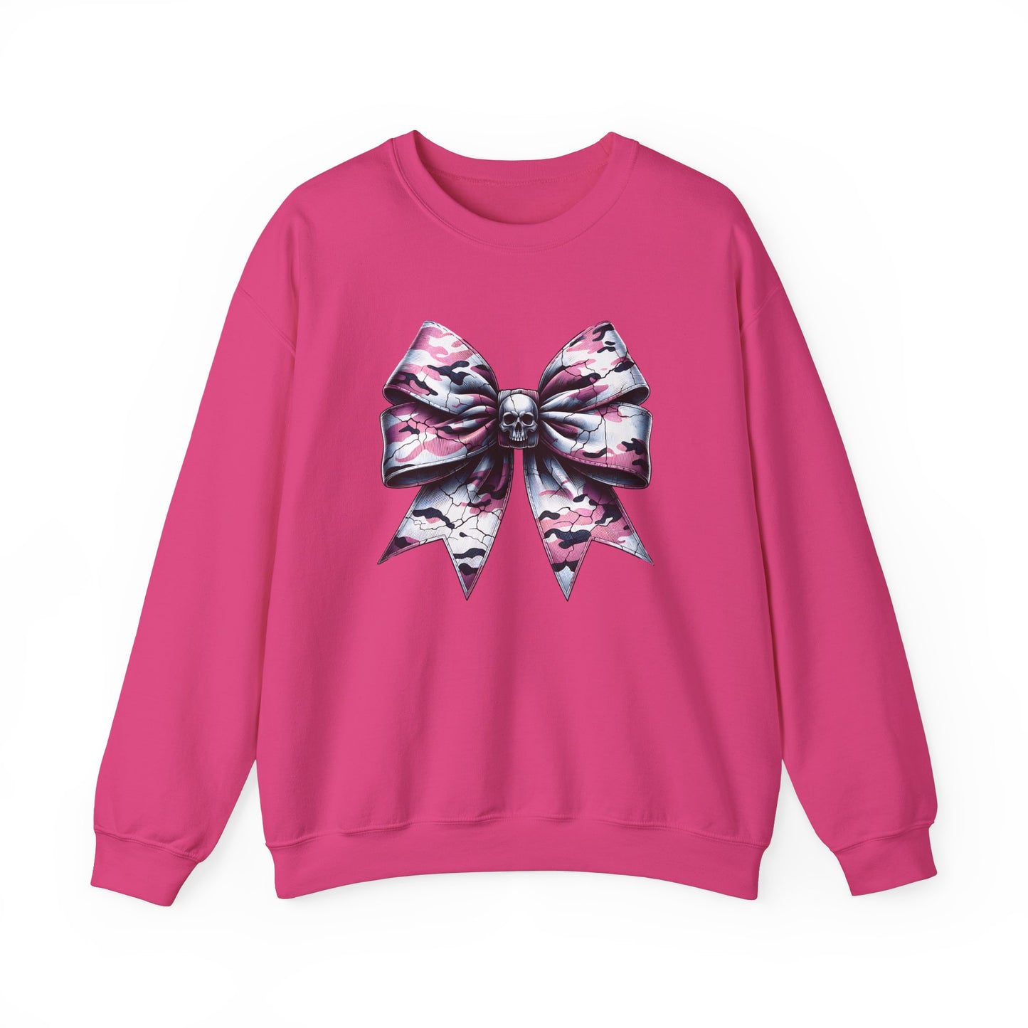Pink Camo Bow Sweatshirt, Coquette Valentine's Day Heart Bow Sweatshirt, Retro Valentine Shirt, Valentines Day Bow Shirt, Coquette Bow T