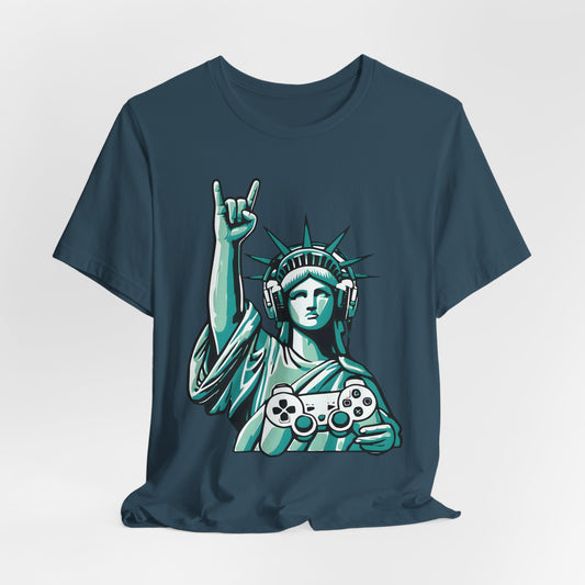 Statue of Liberty Gaming Controller Tee