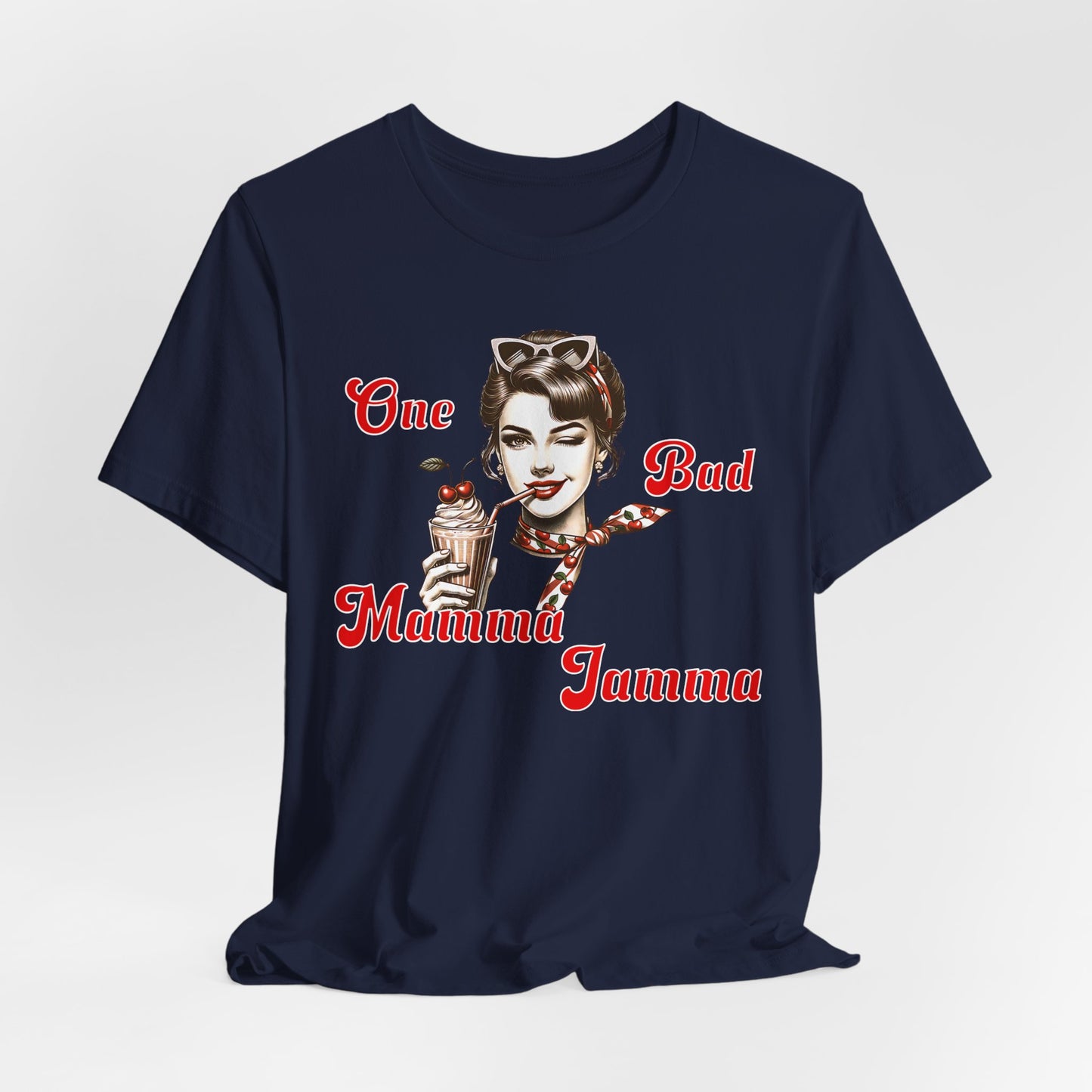 One Bad Mamma Jamma Tee - Fun Retro Graphic Shirt for Bold Individuals