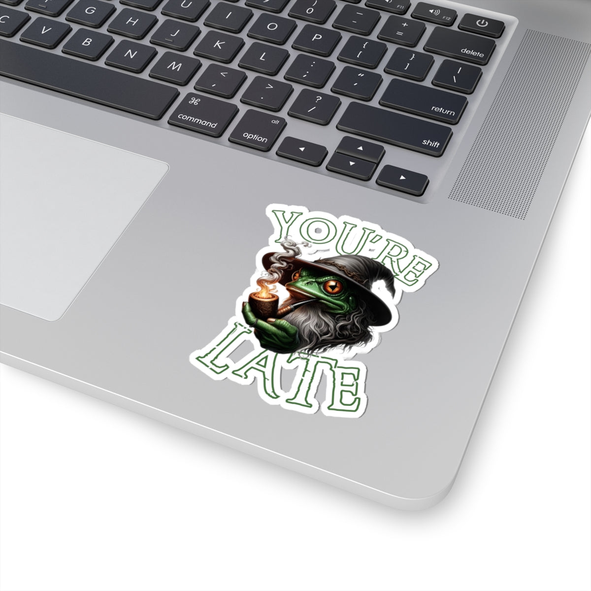 Sticker - Wizard Frog Smoking Pipe 'You're Late'