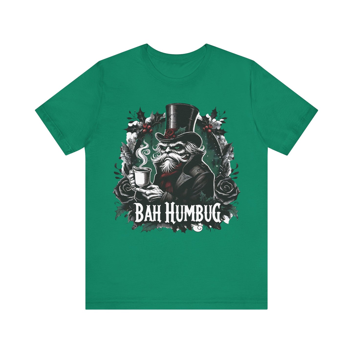 Bah Humbug Unisex Tee Shirt, Scrooge Christmas Top, Funny Holiday Clothing, Minimalist Design, Grinch Inspired Apparel, Sarcastic Gift for