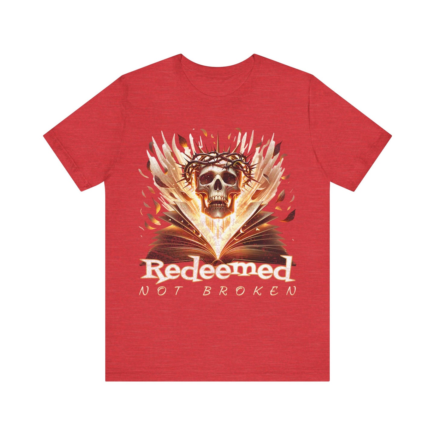 Christain tee- Redeemed Not Broken