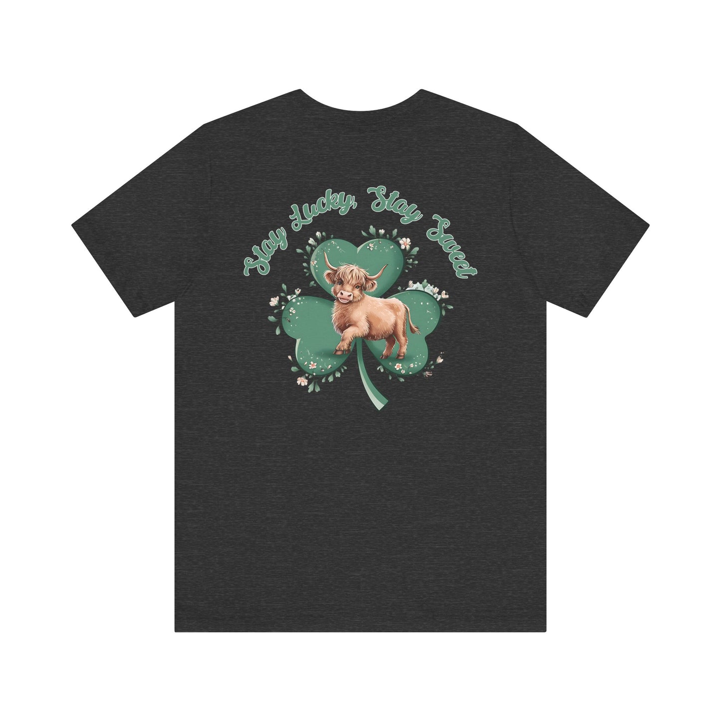 St Patrick's Day Highland Cow Tee, Stay Lucky Stay Sweet Shirt, st pattys day shirt, Green Lucky Charm, Shamrock Tee, Irish shirt,