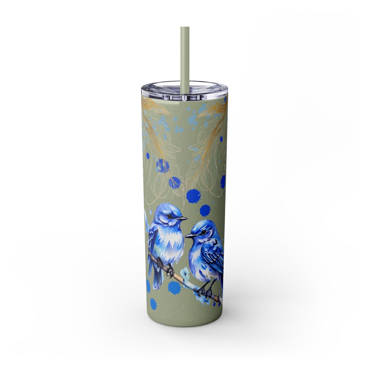 Tumbler Cup Bluebirds Design 20oz
