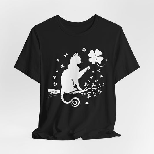 Cat  St. Patrick's Day Tee, cat St. patty's day, Lucky Cat Shirt, Shamrock Swatting, cat shirt, shamrock cat shirt, lucky cat shirt,