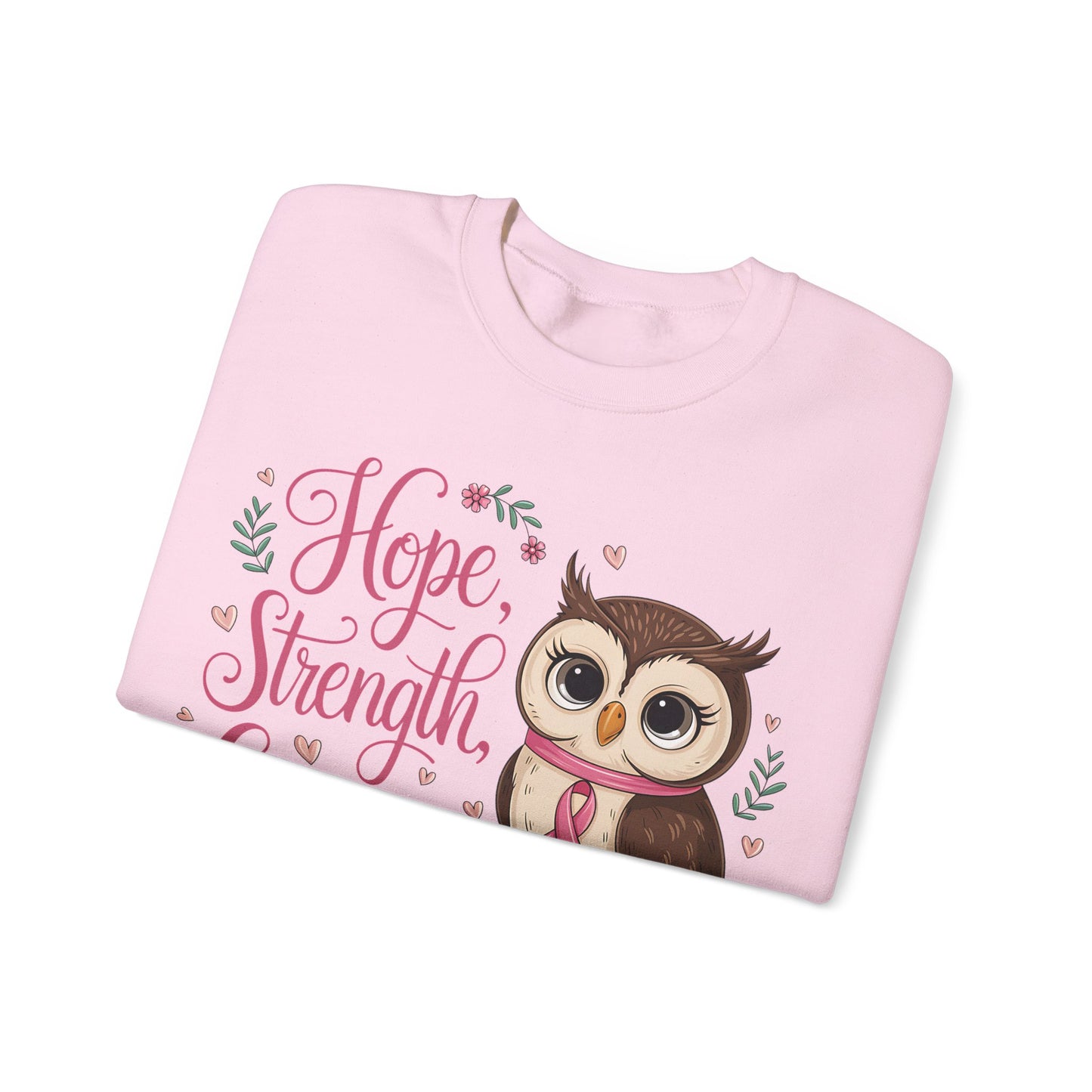 Breast Cancer Awareness Sweatshirt - Hope Strength Courage