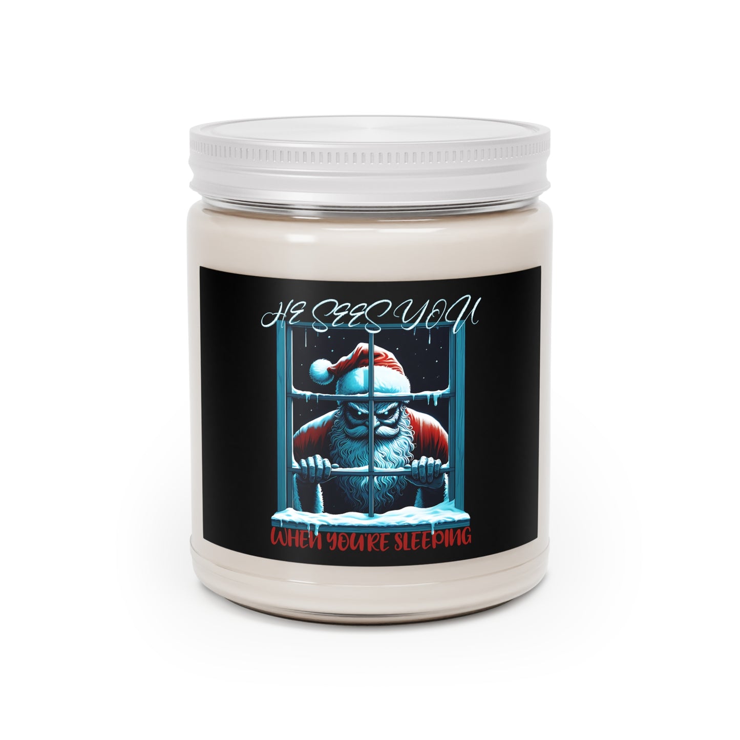Santa Peeping Candle