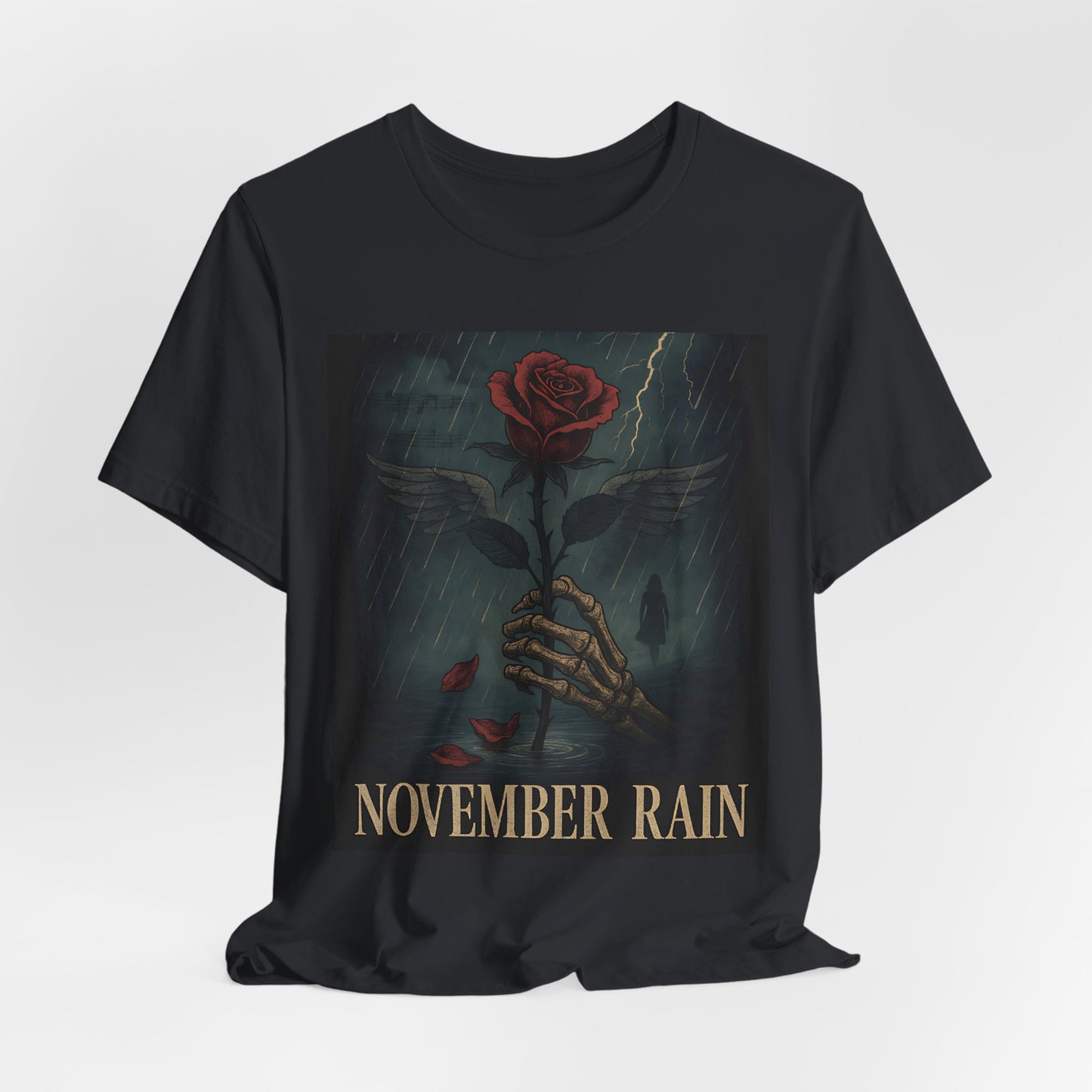 November Rain Graphic Tee - Unisex Jersey Short Sleeve T-Shirt