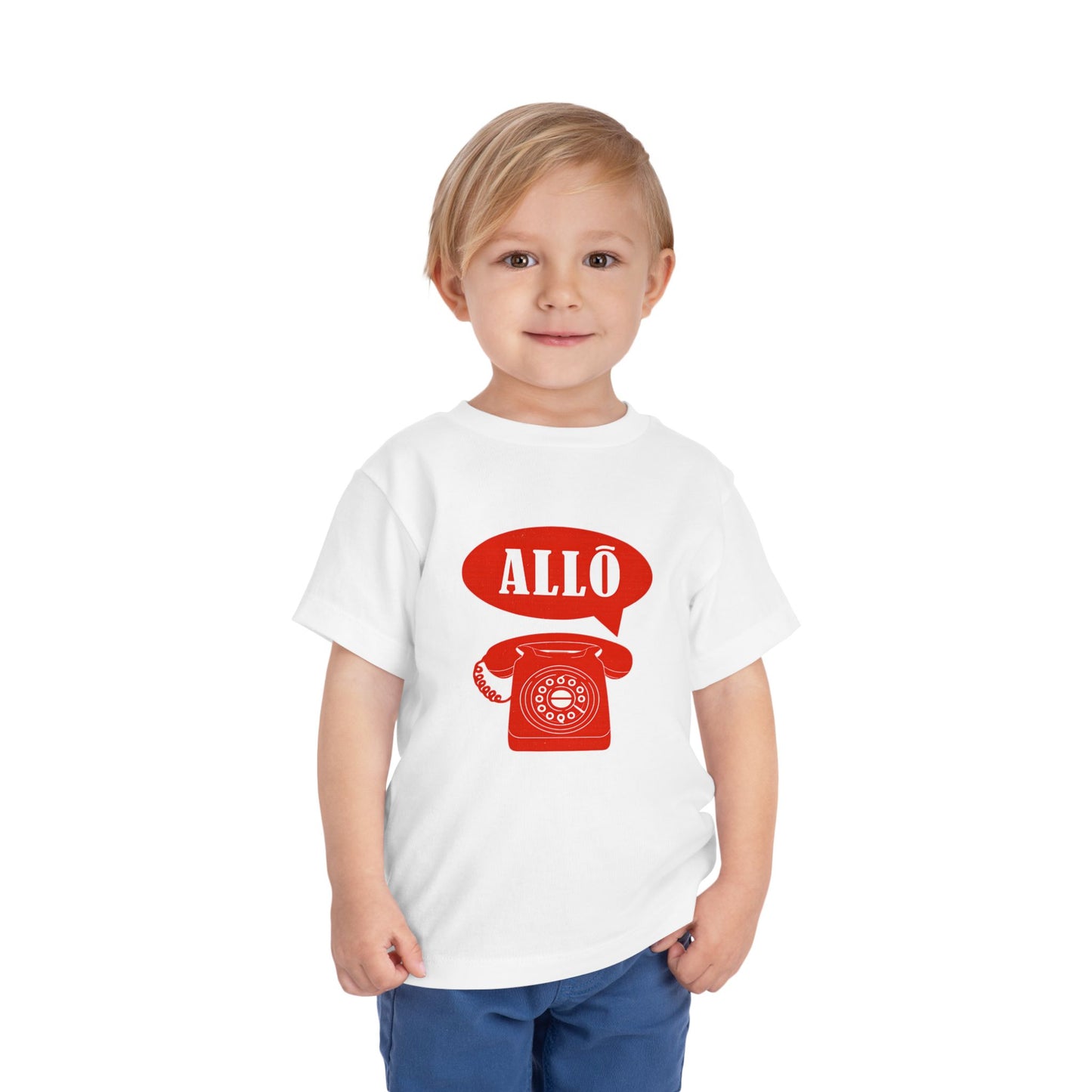 Cute Toddler Short Sleeve Tee- Retro Telephone