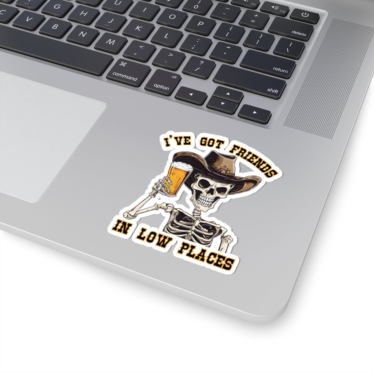 Stickers Cowboy Skeleton I've Got Friends in Low Places