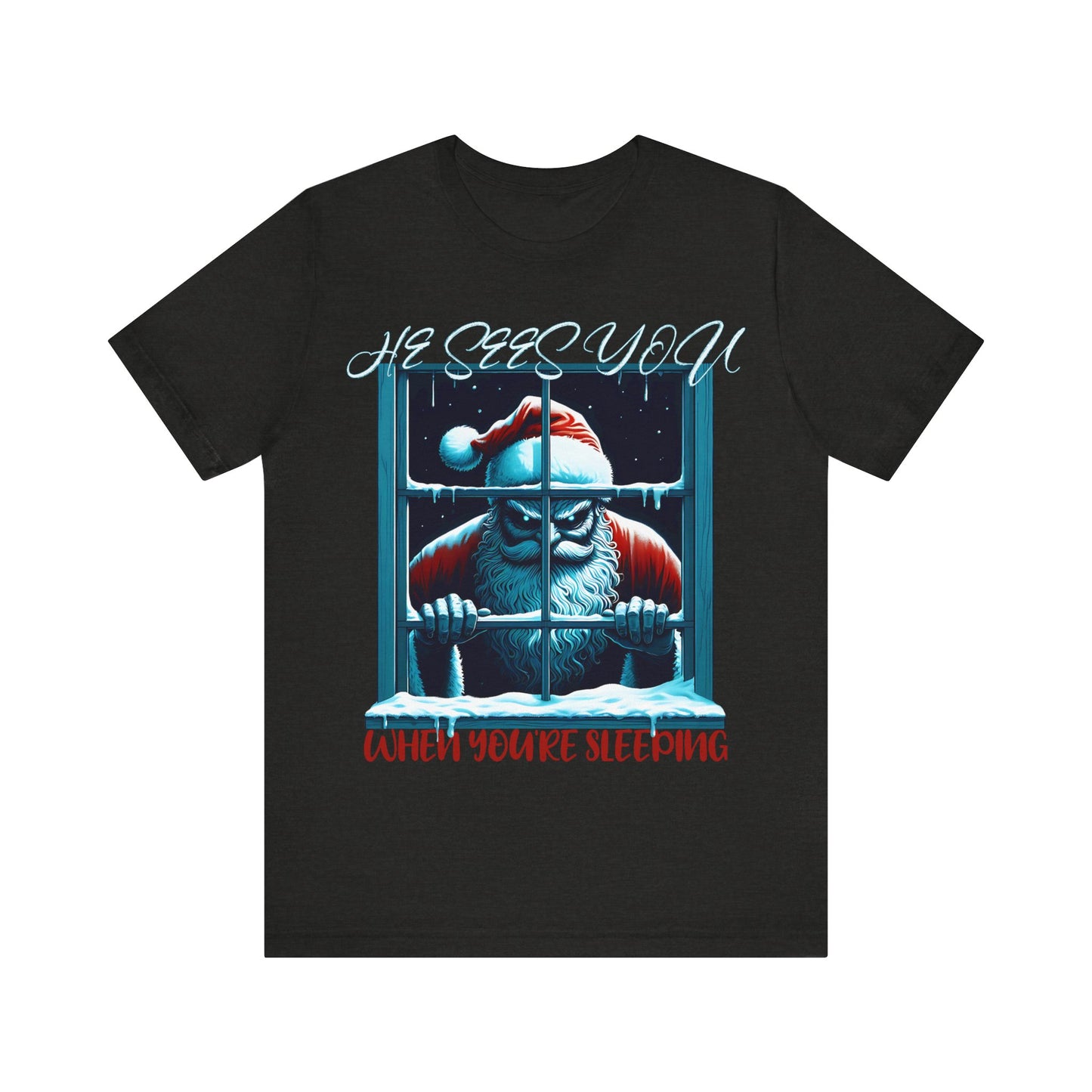 Santa Peeping Short Sleeve- Tee