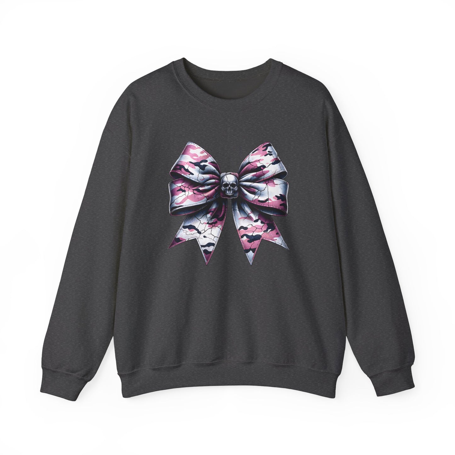 Pink Camo Bow Sweatshirt, Coquette Valentine's Day Heart Bow Sweatshirt, Retro Valentine Shirt, Valentines Day Bow Shirt, Coquette Bow T