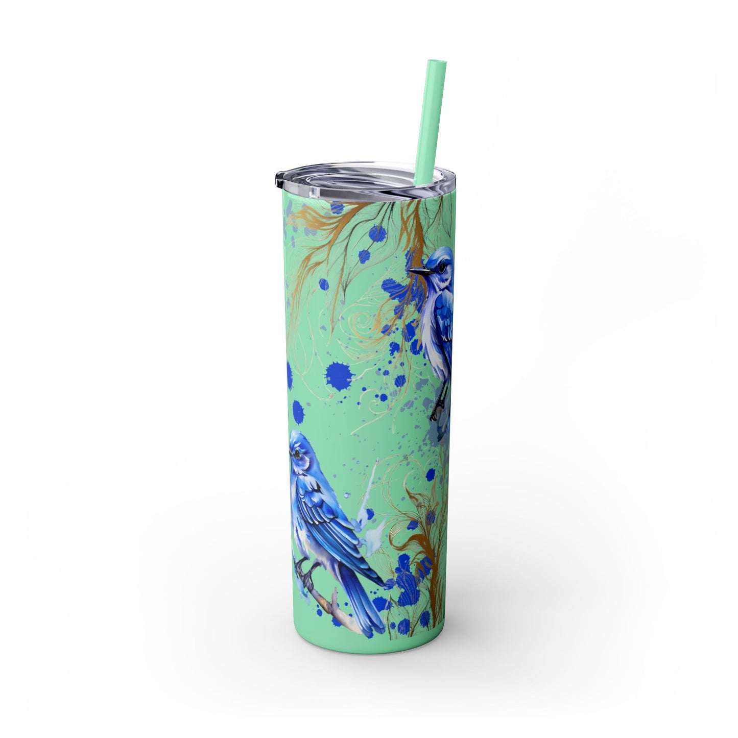 Tumbler Cup Bluebirds Design 20oz