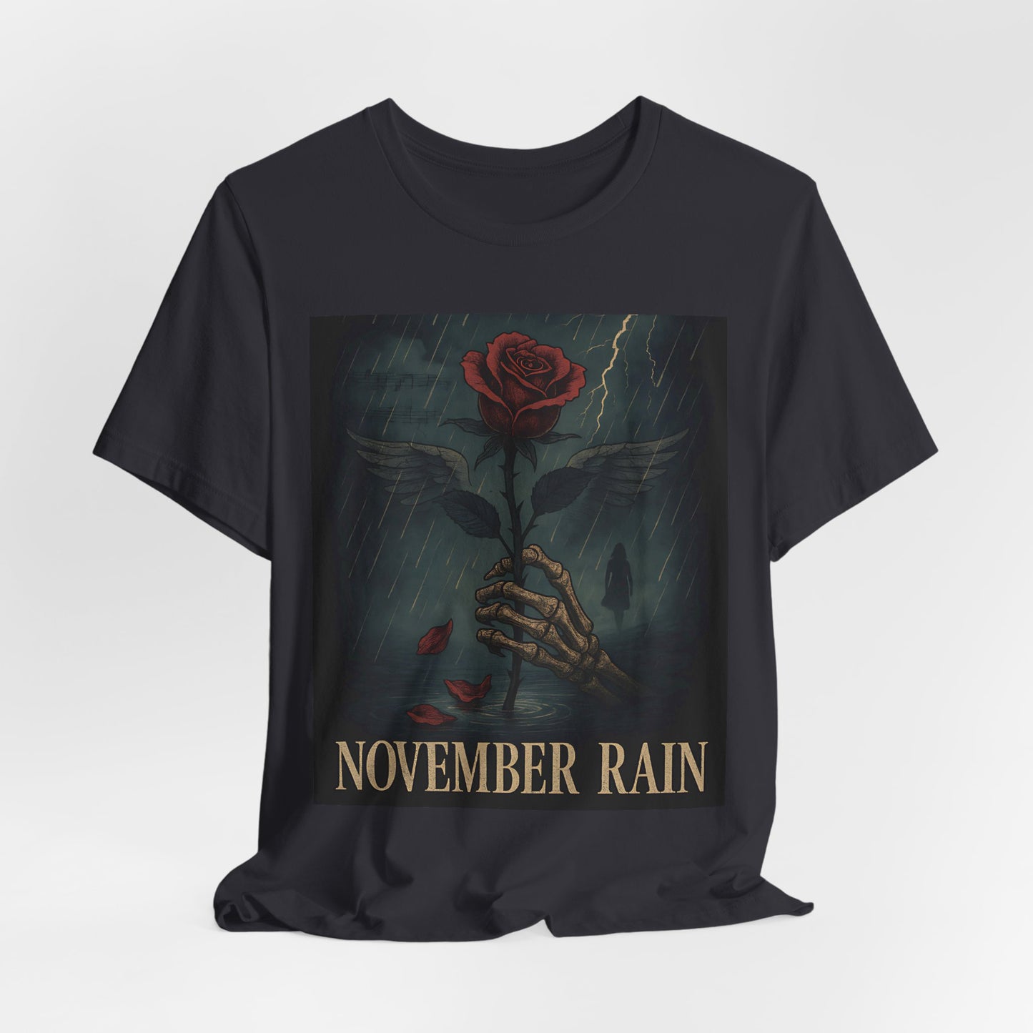 November Rain Graphic Tee - Unisex Jersey Short Sleeve T-Shirt