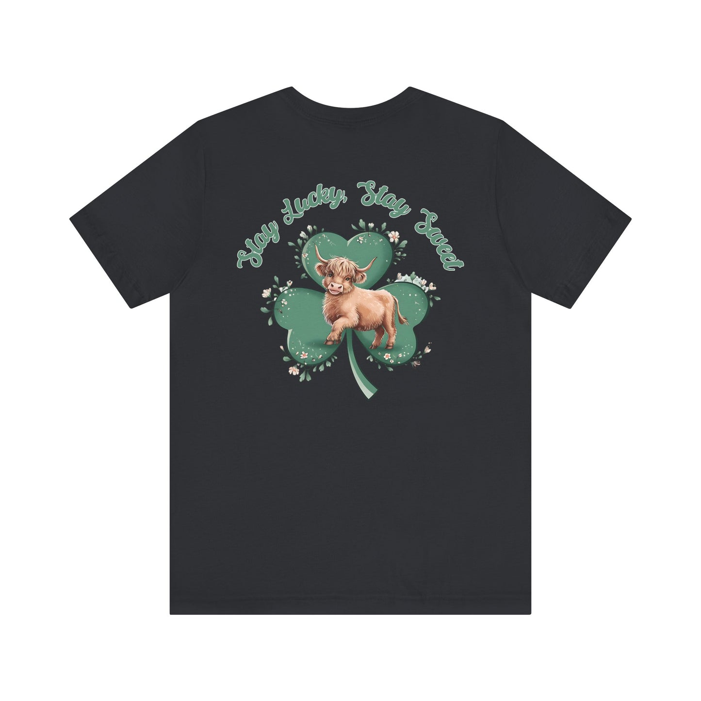 St Patrick's Day Highland Cow Tee, Stay Lucky Stay Sweet Shirt, st pattys day shirt, Green Lucky Charm, Shamrock Tee, Irish shirt,