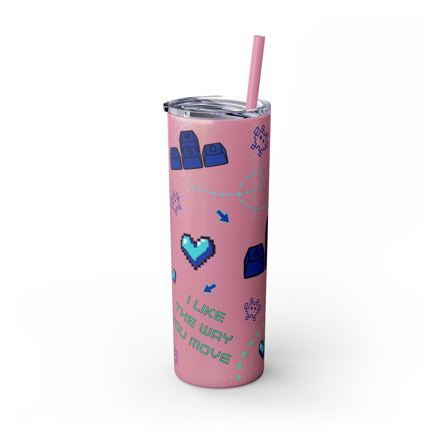Gaming Tumbler - I Like the Way You Move, 20oz Skinny Tumbler with Straw