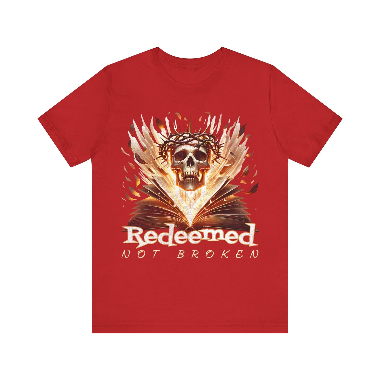 Christain tee- Redeemed Not Broken