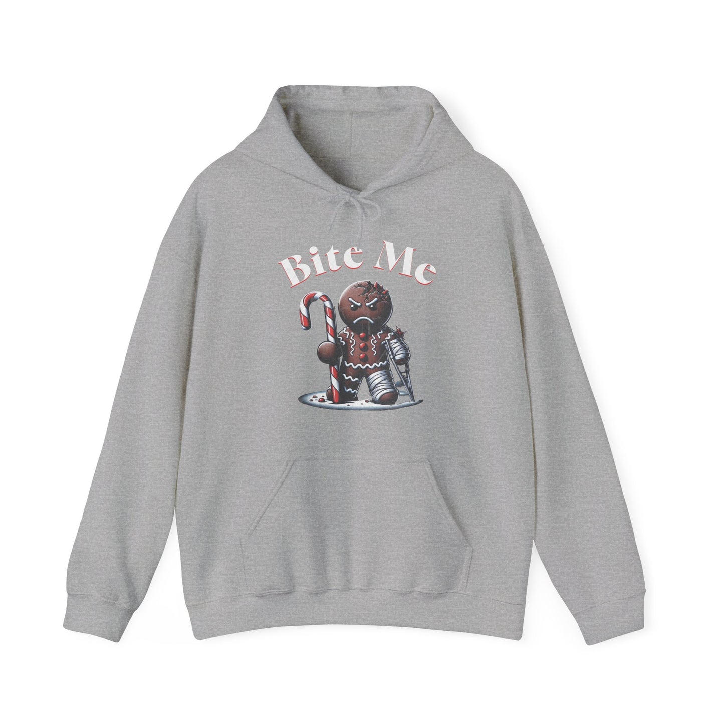 Funny Gingerbread Man Bite Me- Hoodie
