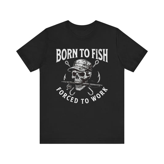 Born to Fish Skull Tee | Unisex Fishing T-Shirt | Perfect for Anglers | Casual Wear | Fishing Gifts | Outdoor Apparel