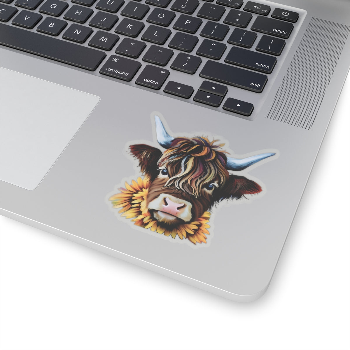 Sticker - Highland Cow in Sunflowers Kiss-Cut Stickers