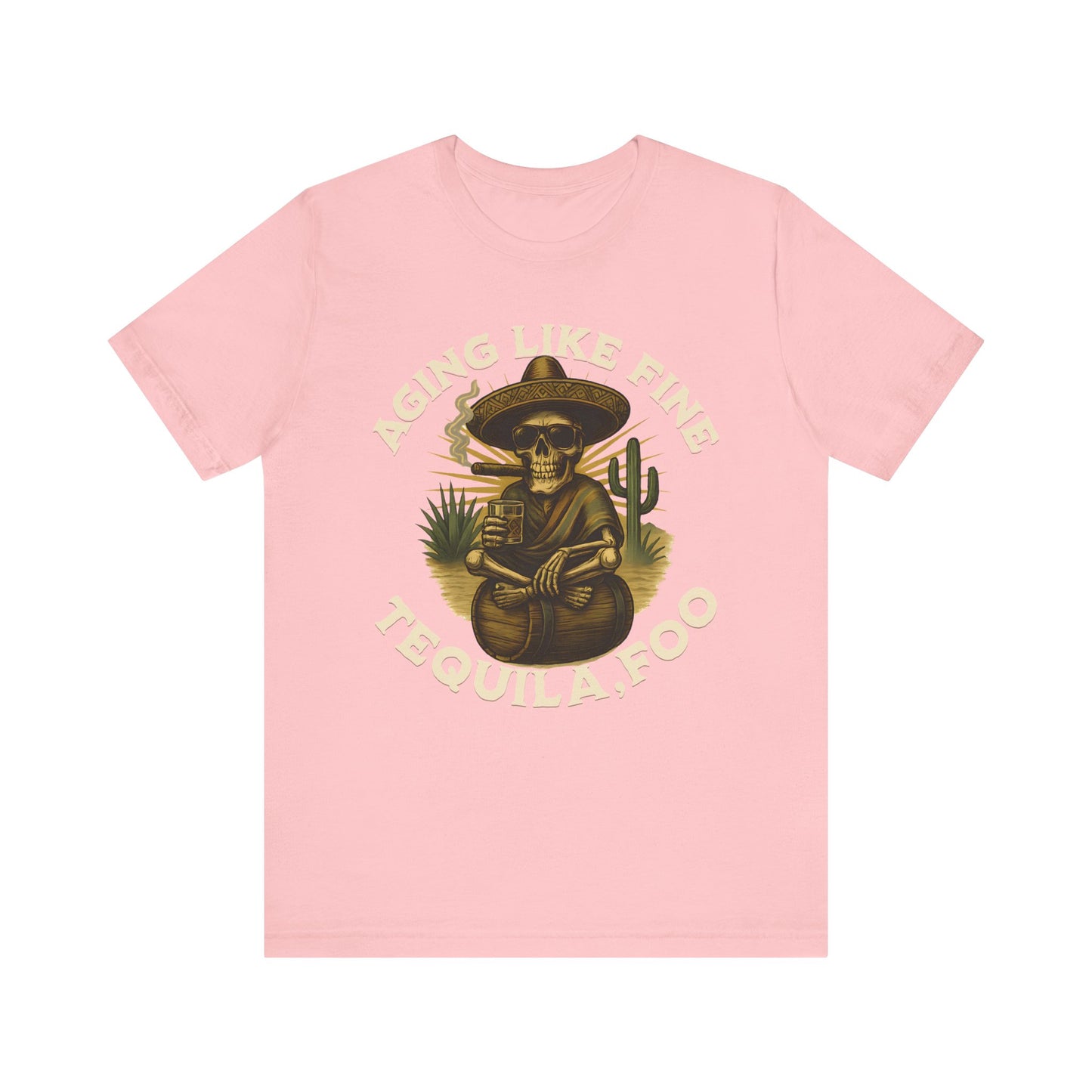 Aging Like Fine Tequila Unisex Tee, Casual T-Shirt, Funny Gift for Tequila Lovers, Party Wear, Birthday Celebration, Vintage Style