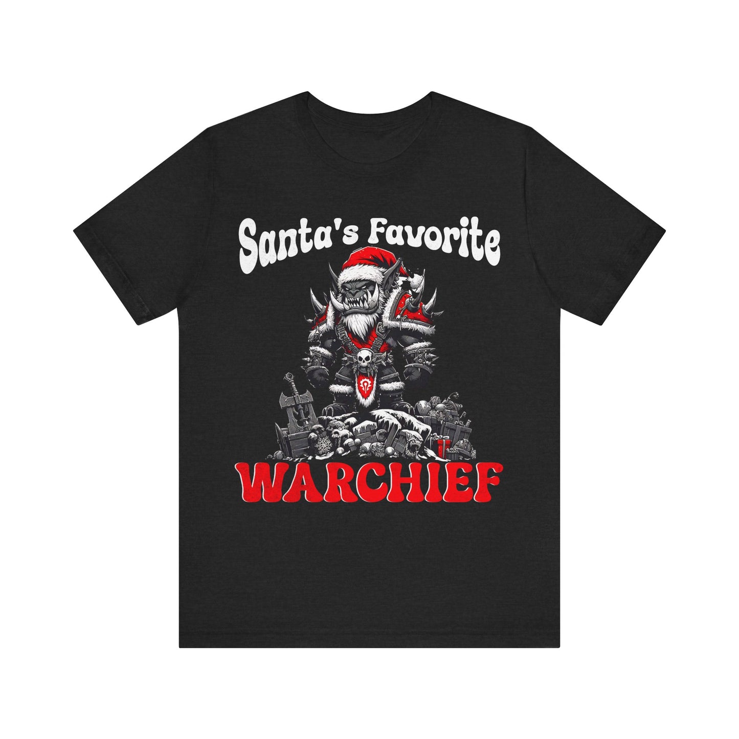 Gamer Tee, Wow shirt, Santa Hat Orc Tee, Video Game Gift, Gaming Apparel, Christmas Tee, Geek Shirt, christmas shirt, gamer shirt,