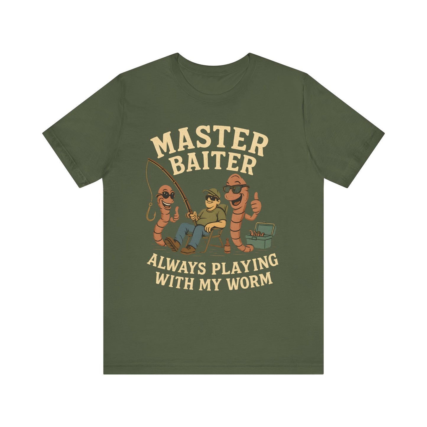 Funny Fishing Tee, Master Baiter T-Shirt, Gift for Anglers, Unisex Fishing Apparel, Playful Fishing Shirt, Weekend Fishing Gear