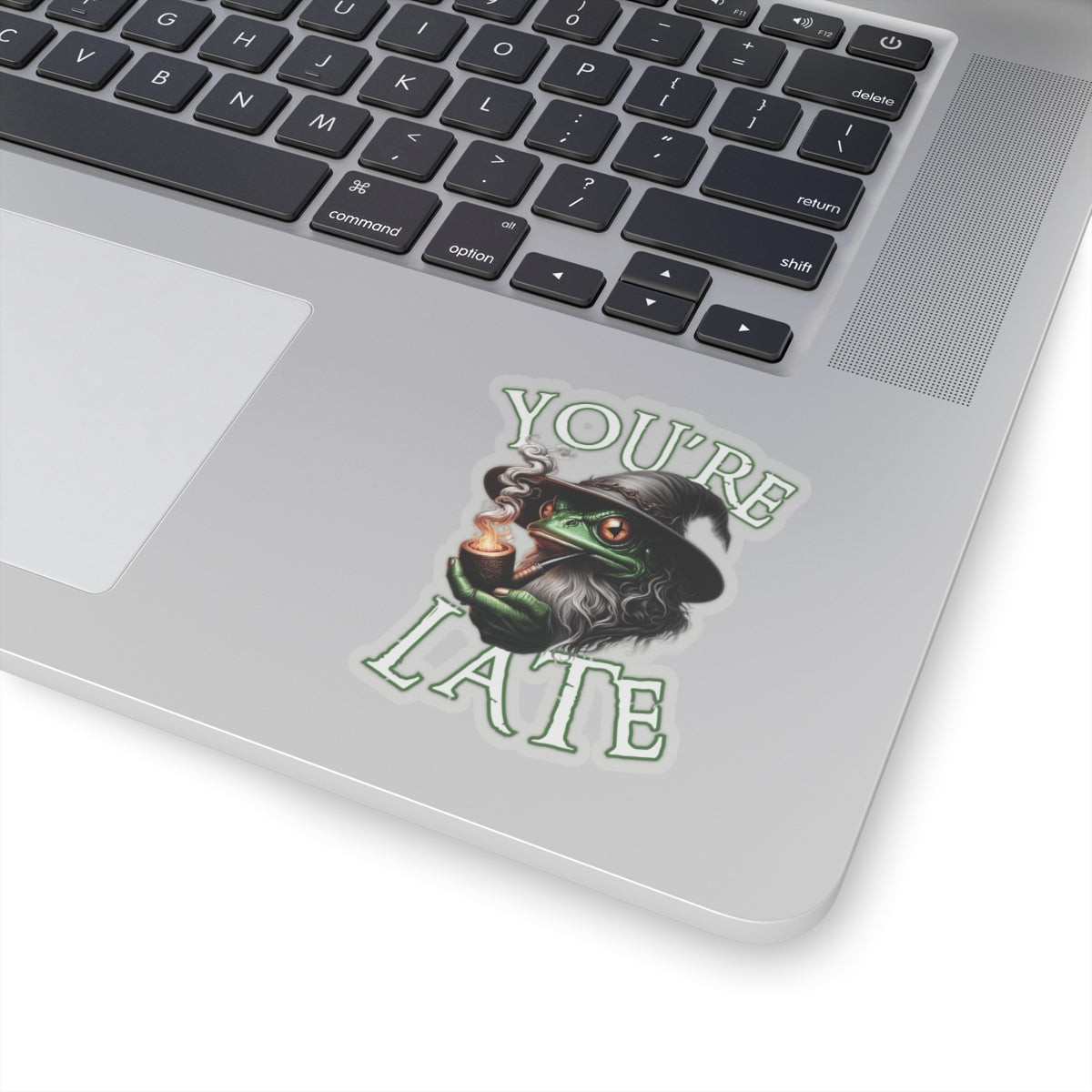 Sticker - Wizard Frog Smoking Pipe 'You're Late'