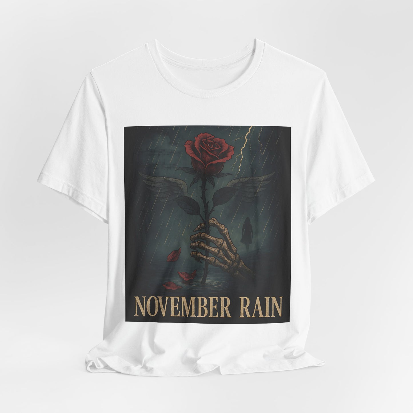 November Rain Graphic Tee - Unisex Jersey Short Sleeve T-Shirt