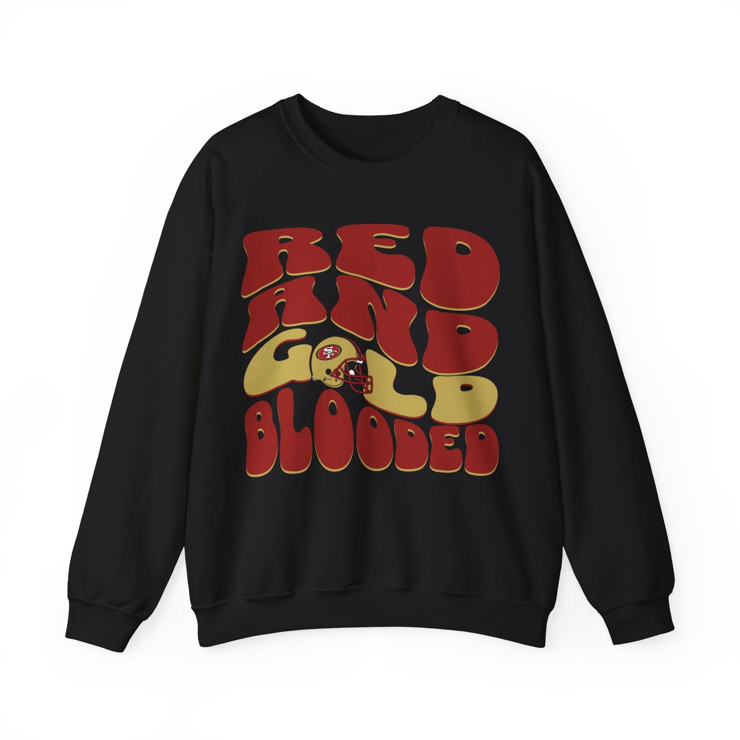 Red and gold blooded,San Francisco Football, San Francisco Football Shirt, Retro SF Football,San Francisco Football Sweatshirt
