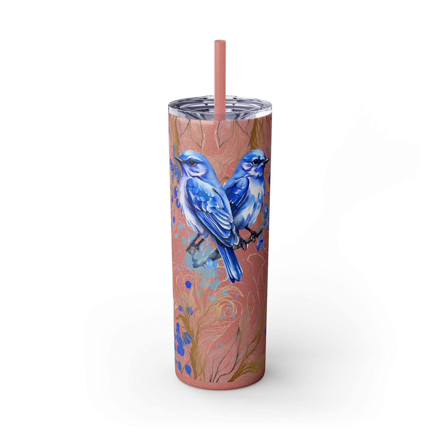 Tumbler Cup Bluebirds Design 20oz