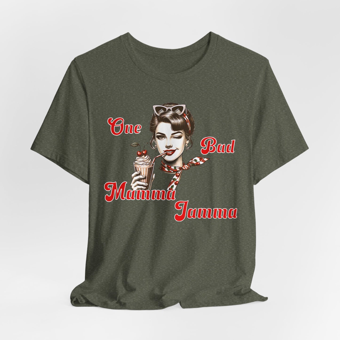 One Bad Mamma Jamma Tee - Fun Retro Graphic Shirt for Bold Individuals