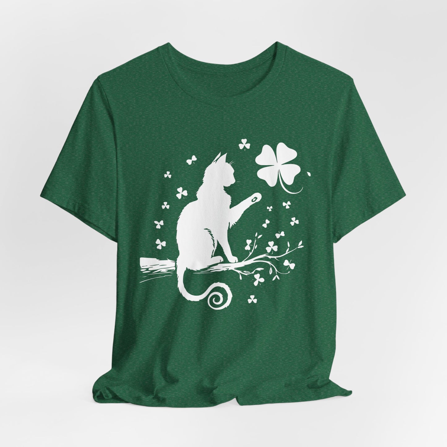 Cat  St. Patrick's Day Tee, cat St. patty's day, Lucky Cat Shirt, Shamrock Swatting, cat shirt, shamrock cat shirt, lucky cat shirt,