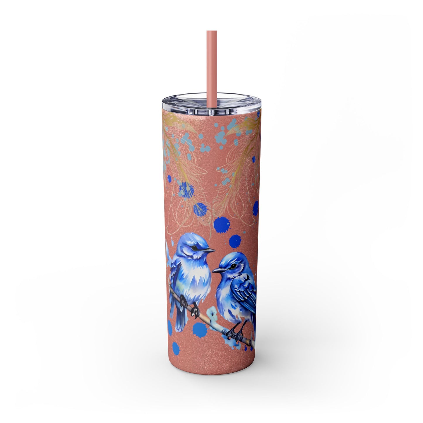 Tumbler Cup Bluebirds Design 20oz