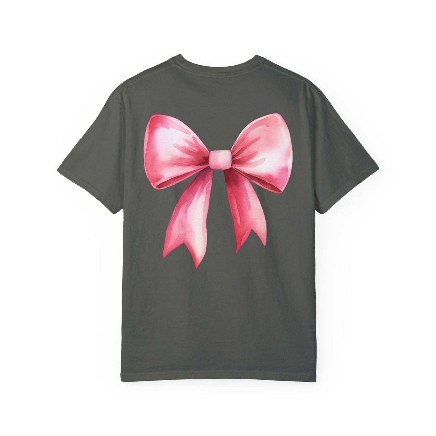 Pink Bow- Comfort Colors T-shirt
