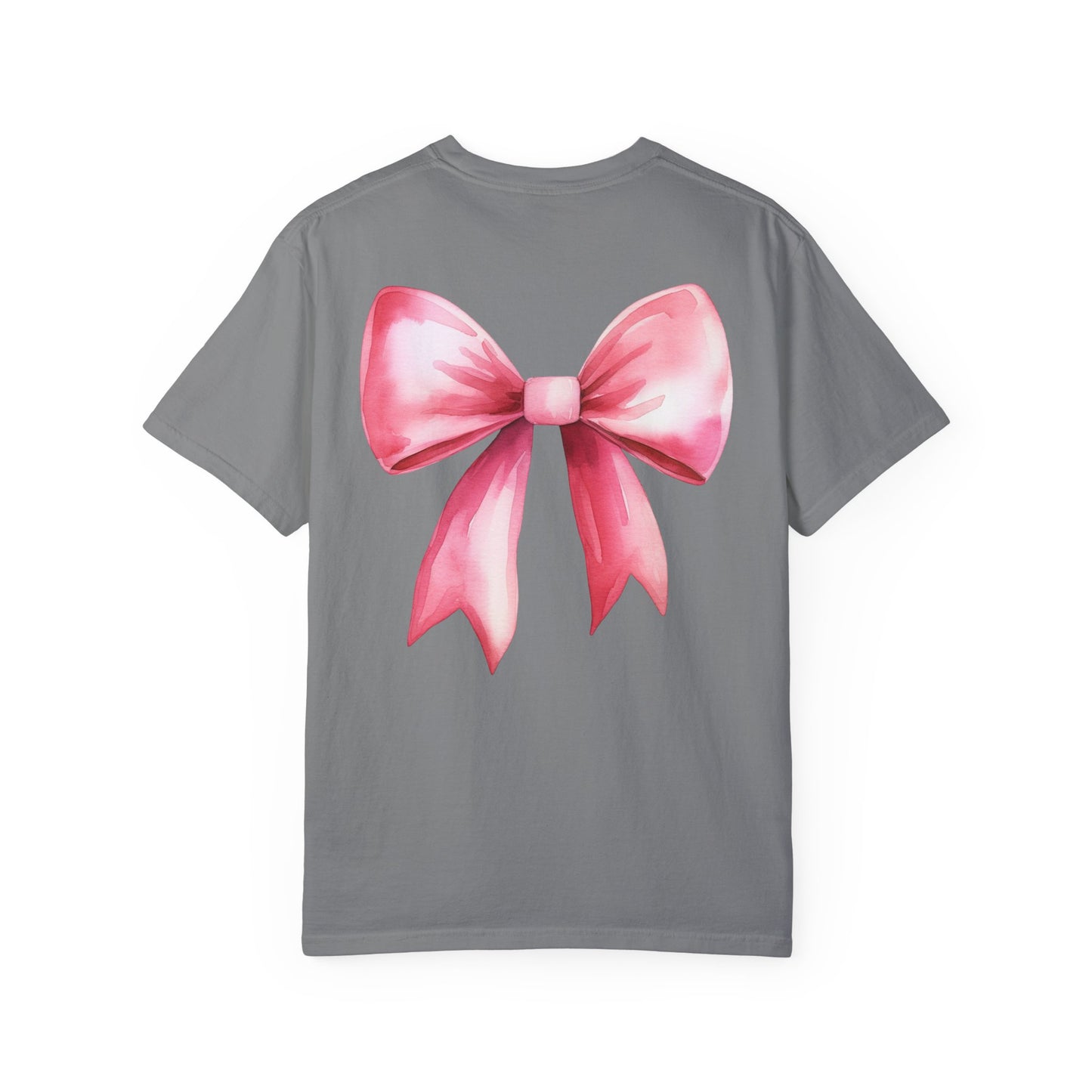 Pink Bow- Comfort Colors T-shirt
