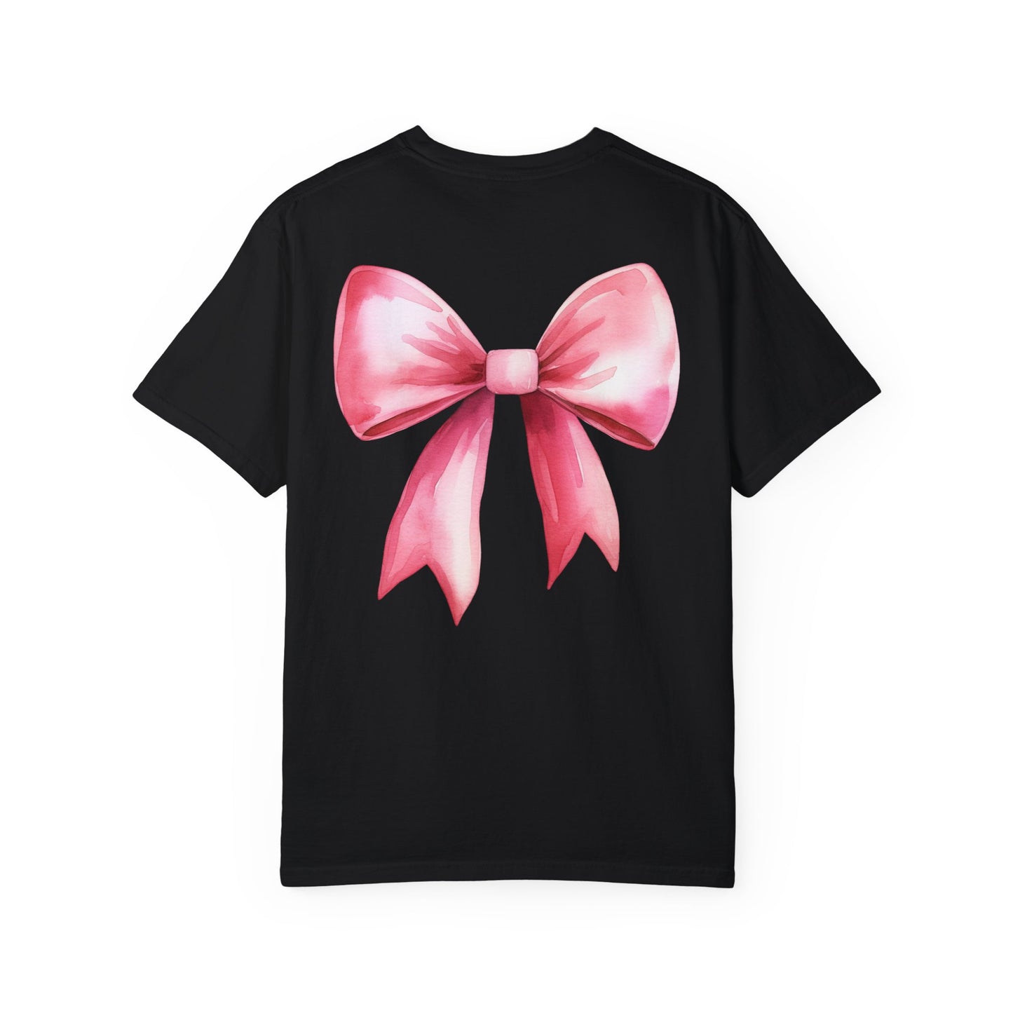 Pink Bow- Comfort Colors T-shirt