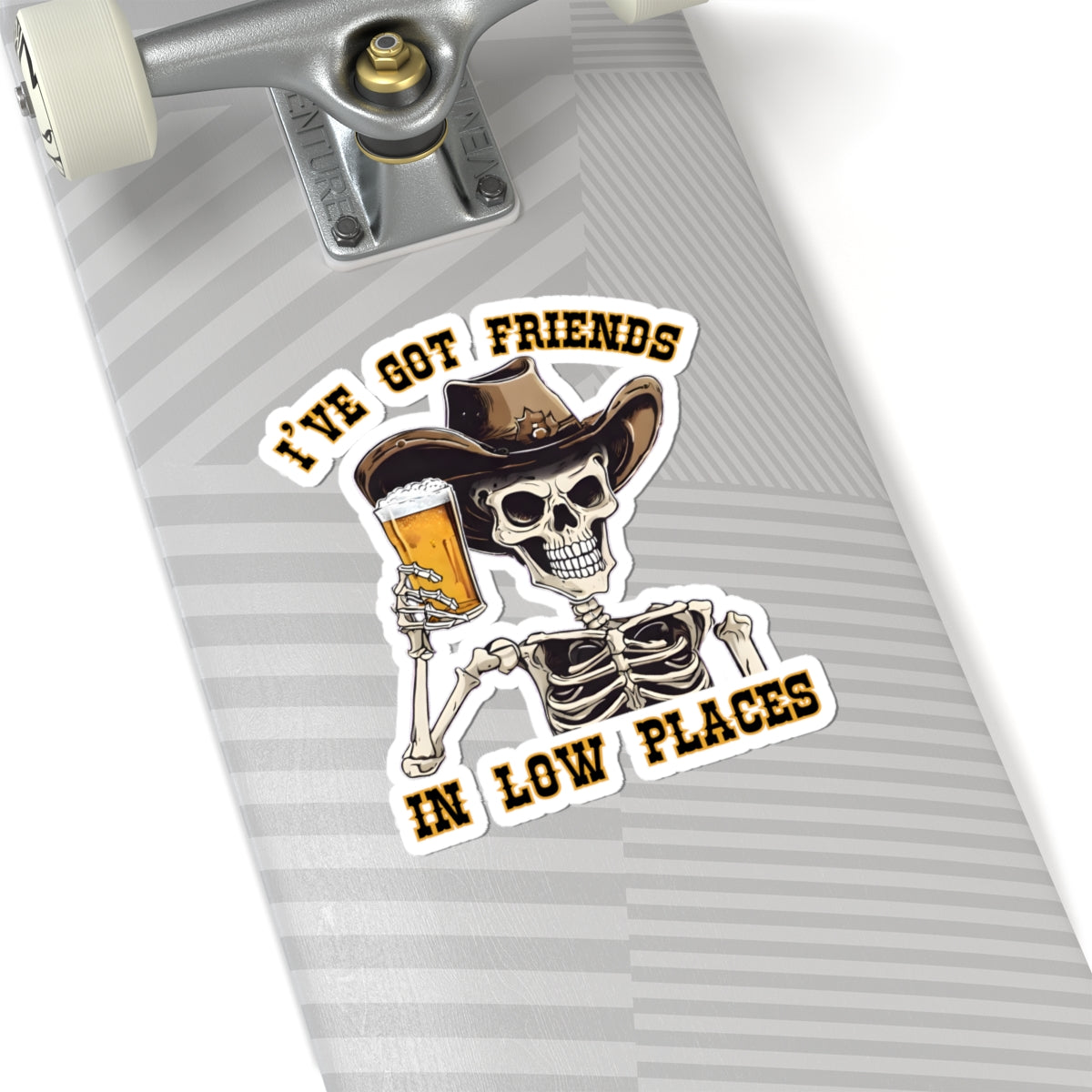 Stickers Cowboy Skeleton I've Got Friends in Low Places