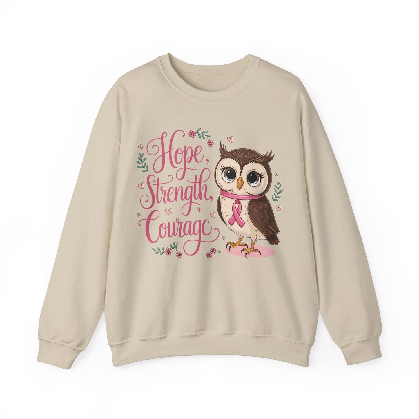 Breast Cancer Awareness Sweatshirt - Hope Strength Courage