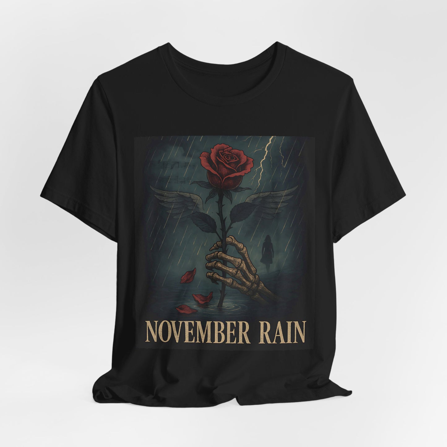 November Rain Graphic Tee - Unisex Jersey Short Sleeve T-Shirt