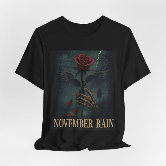 November Rain Graphic Tee - Unisex Jersey Short Sleeve T-Shirt