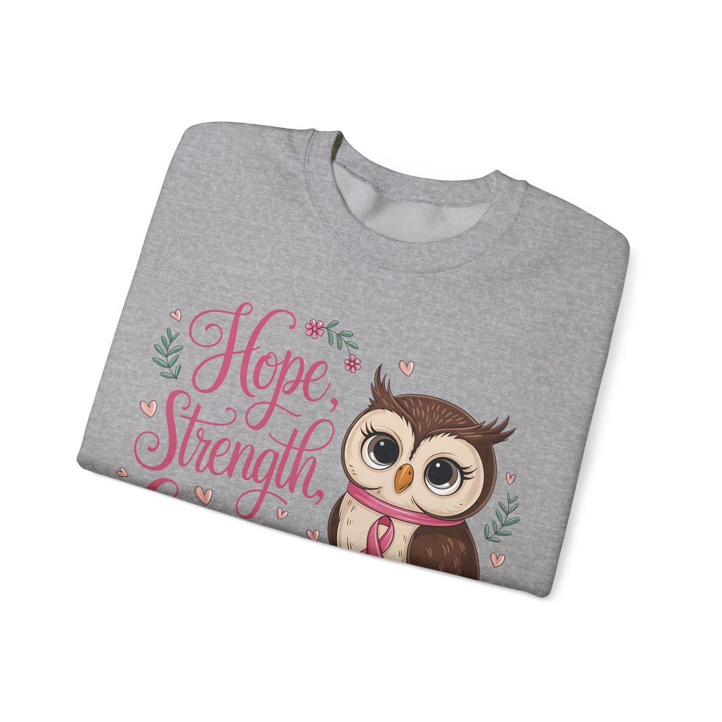 Breast Cancer Awareness Sweatshirt - Hope Strength Courage